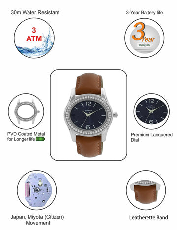 Maxima ATTIVO Women Blue Dial Analogue Watch - 58791LMLI